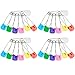 Toyvian 50Pcs Safety Diaper Pins Baby Pins Toddle Safety Nappy Pin Colorful Bibs Pin for Cloth Fastening