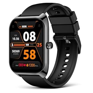 Smart Watch for Men,Smartwatch(Answer/Make Call),2.02″ HD Display Fitness Tracker with 110+ Sports Heart Rate Blood Oxygen Monitor,IP68 Waterproof Smartwatch Compatible with Android iOS iPhone-Black