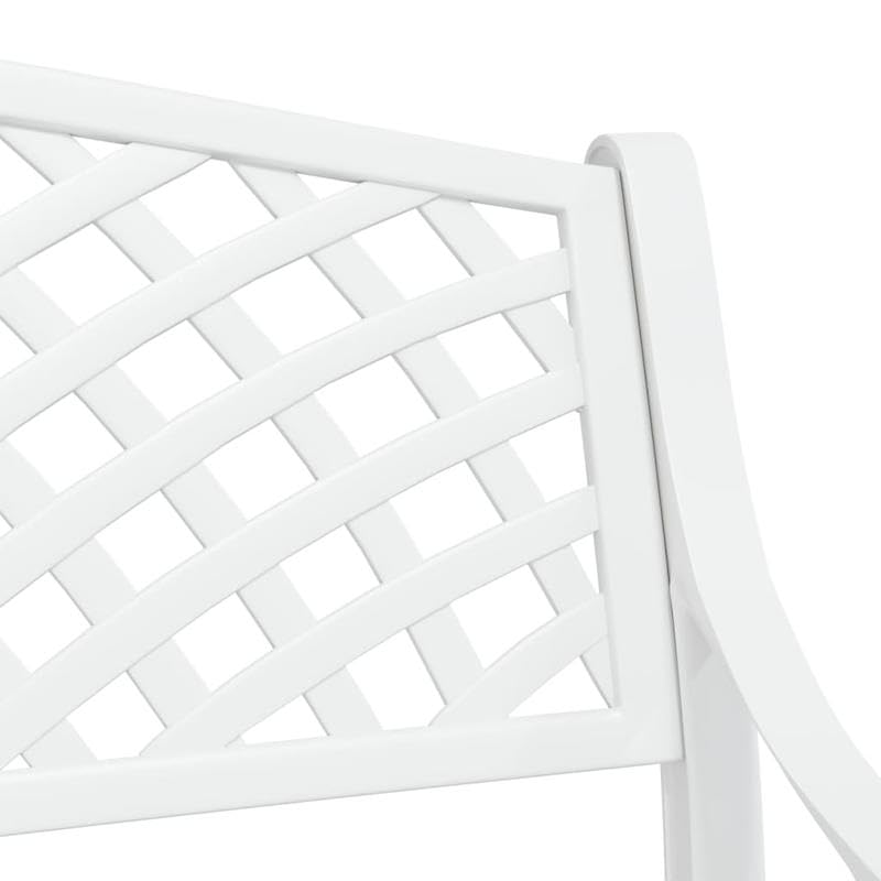 Eleganz Panchina da giardino 102 cm in alluminio pressofuso e ghisa Bianco