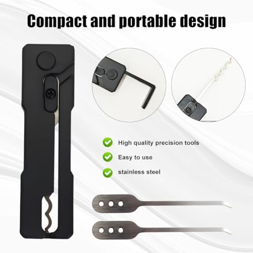 Lockpicking set，Lockpicking-Werkzeug, Einfach Zu Verwenden und Tragbar, Lockpicking-Set Für Schuppen, Tore, Schulturnhallen-Spinde, Zäune, Werkzeugkästen und Schließfächer