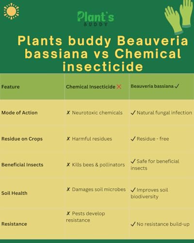 Image of PLANT'S BUDDY - Beauveria Bassiana For Plants Liquid (2 * 10^9 CFU /ml) - Effective Against Leaf Eating Insects - Bio-Insecticide for All Indoor and Outdoor Plants - 500 ml
