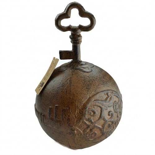 Lulu Decor Cast Iron Decorative Door Stop, 4 lbs Heavy Door Stopper, Elegant Door Weight for Home, Office, Kitchen, Patio, Securely Holding Doors Open (Brown Key)