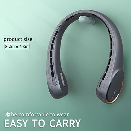 Image of FrSara Portable Neck Fan, Bladeless Neck Fan Portable Rechargeable, new upgraded version, 5200mAh , 3-Speed , 360 Surround Wind, Ultra-Quiet, USB Rechargeable, Wearable Portable Fan