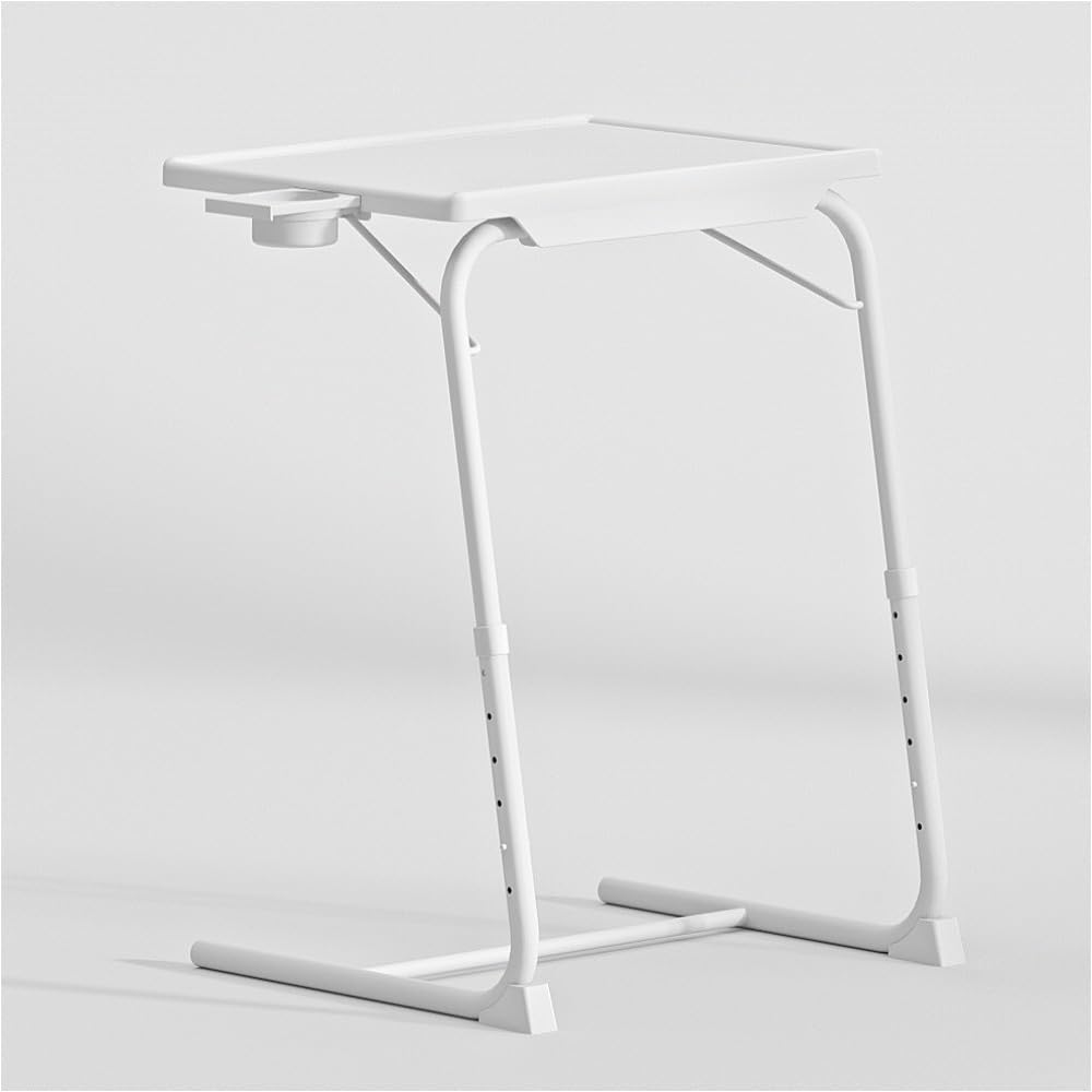 折りたたみテーブル ホワイト 折りたたみ机 コンビニエンステーブル コンパクト 高さ調節機能付き 折り畳みテーブル テーブル パソコ