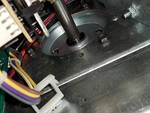 Detailed view of the gear sprocket assembly and bearings within the garage door opener mechanism.