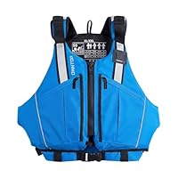 Owntop Schwimmweste Erwachsene | Verstellbare Auftriebsweste mit großzügigen Taschen, Reflexstreifen & flexiblen Armausschnitten | Schwimmhilfe für Kajak, Angeln, Bootssport, Paddeln (Blau,M-L)