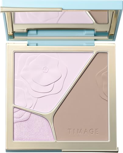 TIMAGE(ティメジ) ブロンザー ハイライト シェーディング マット ハイライトパウダー ノーズシャドウ シェーディング スリーインワン 三色パレットで3Dの輪郭を作る (A04)