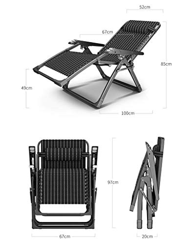 Chaise inclinable d'extérieur pour jardin et camping confortable