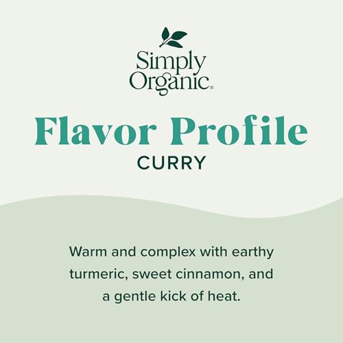 Image of Simply Organic Certified Organic Curry Powder, 3-Ounce 3-Pack, Aromatic Blend 11 Indian Cooking Spice for Meat, Seafood, Tofu