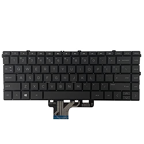 Clavier ordinateur portable HP Spectre 13-aw0000 x360 noir rechange américain