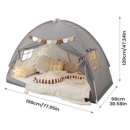 Tienda de cama transpirable con espacio privado infantil y dosel 6