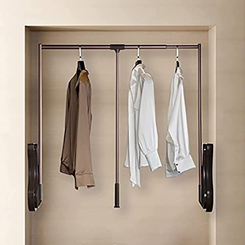 Sxfywym Wardrobe Lift, Arc Pull Down Closet Rod, Pull Out Closet Rod, Thicken Aluminum Rod For Closet, Clothes Hanging Rail, Drop Down Closet Rod, Closet Rods For Hanging Clothes Heavy Duty #TOP1