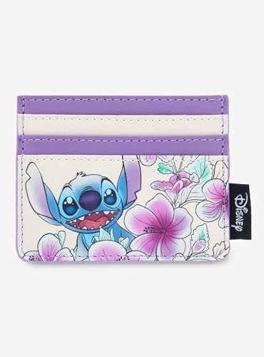 Loungefly Disney Lilo & Stitch Hibiscus Flowers Cardholder PURPLE NONE