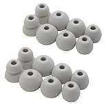 Miayaya Silicone Tips Replacement Earbuds Tips for Powerbeats Pro, Beats X, Beats Flex, Urbeats, BeatsTour Wireless Earphone Ear Tips Covers, S/M/L,8 Pairs, Gray