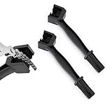 Ziciner 2 PCS Motorcycle Chain Brush, Bike Chain Cleaning Brush with Double-Ended Brushes, Durable Motor and Bicycle Chain Gears Maintenance Cleaning Tool, Motorcycle Accessories (Black)