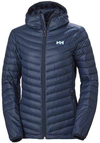 Helly-Hansen Womens Verglas Hooded Down Hybrid Insulator Jacket, 597 Navy, Large