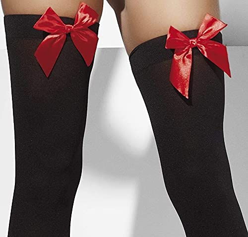 Smiffys Fever dameskousen met strikken, ondoorzichtig, één maat, zwart, 42757 - Image 4