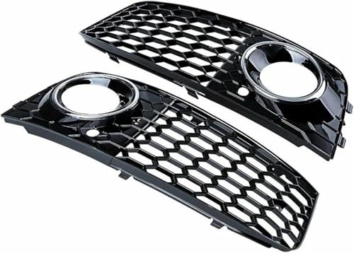 Grille phares antibrouillard A4 B8 en chrome brillant pour un pare-chocs avant élégant