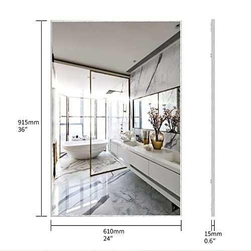 Miroir de salle de bain 91,4 x 61 cm idéal au-dessus d'une coiffeuse