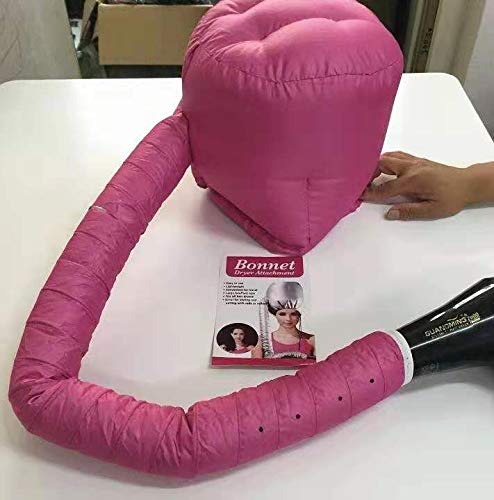 U/R Droogkap voor haarkap, haardroger met rekbaar handvat, haarstijl hoes, draagbare zachte haardrogercap met elastische band voor handhaired Dryer Cap (roos) - Image 5