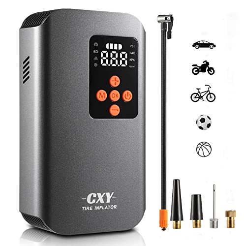 Cxy Akku Luftpumpe Fahrrad, 7500mAh 150 PSI Tragbare Fahrradpumpe...