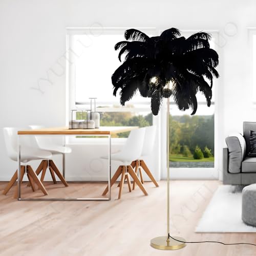 YYUTLUO Moderne Federlampe, Stehlampe Aus Natürlichen...