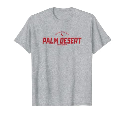 Palm Desert California CA Vintage Atlético Rojo Deportes Logo Camiseta