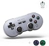 Controlador inalámbrico Bluetooth SN30 Pro de 8Bitdo, control retro gris | Joystick de efecto Hall, para Switch/Switch 2, PC, Steam Deck, Android, Raspberry PI, iPhone, iPad, macOS y Apple TV. Clasificación ESRB: Everyone | por 8Bitdo 2