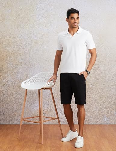 Image of Amazon Brand - Symbol Men's Cotton Rich Stretchable Regular Fit Chino Shorts |Slant Pockets