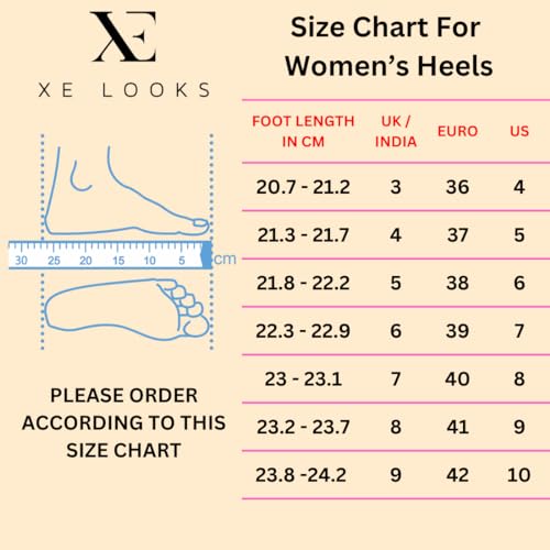 XE Looks Fancy Copper Women's Fashion Sandals | Faux Leather Comfortable and Trendy SlipOn Heel | For Wedding Occasion 3 Inches Heel | For Women & Girls-UK 5 - Image 3