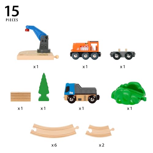 Brio - Set Di Mezzi Da Carico Con Gru - 4