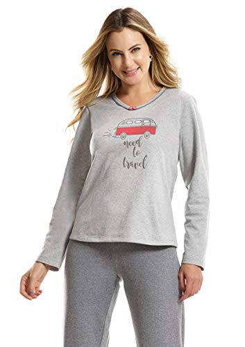 Pijama Longo para Frio em Moletinho Felpado