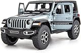 WAKAKAC Compatible for 7 Door Wrangler Toy Car 1/32 Die-cast Pull Back Model Car with Sound and Light Toy Vehicle Cars for Kids Ages 4-8 Festival Gift Silver Car