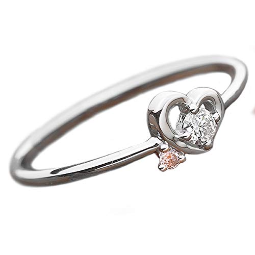 Amazon.co.jp: ダイヤモンド リング ダイヤ ピンクダイヤ 合計0.06ct 
