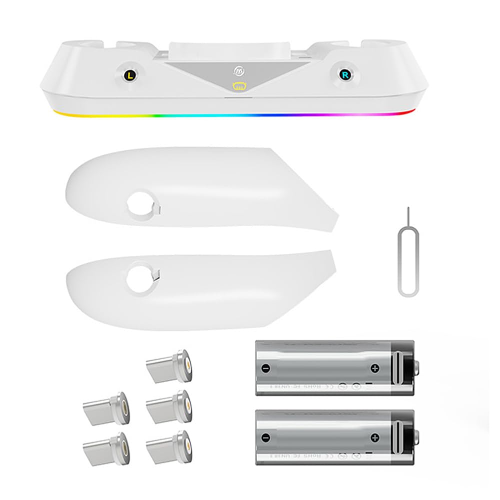 Stacja ładująca JDXFENG oświetlenie RGB zestaw słuchawkowy do rzeczywistości wirtualnej ładowarka z kontrolerem 2 * 1800mAh stacja do ładowania baterii dla 3