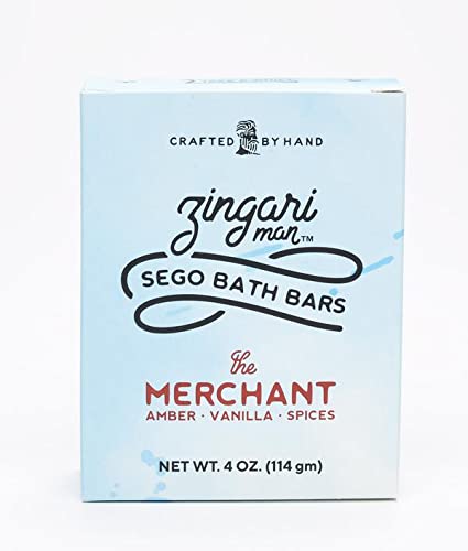 Zingari Man The Merchant Bath Soap - Cleansing Facial Soap For Men - Soap For Body, Face, Facial Cleanser, Face Wash, Skin Cleanser, Shaving - Daily Use, Travel, Mens Soap Bar Fresh #TOP15