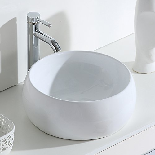 erídano, serie Luciano, lavado – Cuenco, cerámica lavabo, redondo palangana, 40 cm de ancho