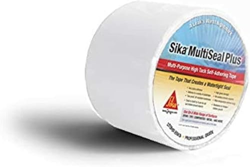 Miniatura 3 de AP Products Sika 017-413828-25 Multiseal Plus - Cinta adhesiva, color blanco, rollo de 4 pulgadas x 25 pies
