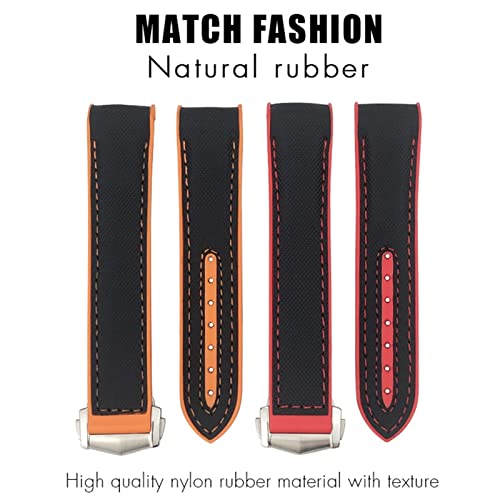 Bracelet montre caoutchouc nylon évite la transpiration pour Seamaster 20mm