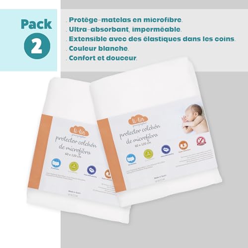 Protège matelas coton 100% absorbant pour lit de bébé doux - 7