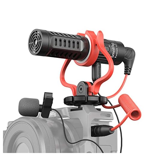 SMALLRIG On-Camera Microphone Microfono per Fotocamera, Video Microfono con Design Stereo Professionale per Fotocamere e Videocamere DSLR - 3468