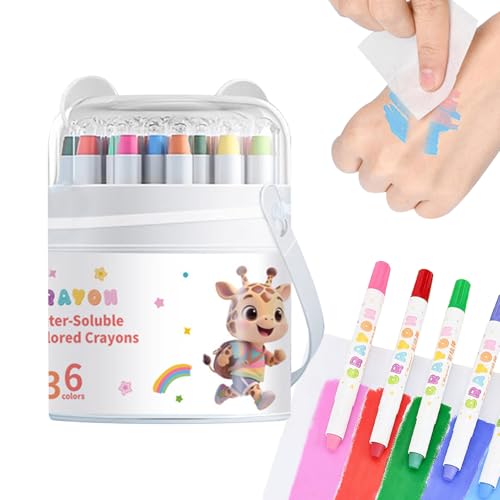 Crayones lavables seguros de 36 colores que evitan manchas en casa