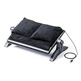 サンワダイレクト あったかフットレスト メッシュマット付 USB給電 高さ/角度調整 1個 100-FR015N2