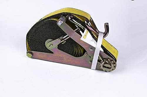 / 2" X 27' Self Contained Ratchet Strap W/Wire Hook / 3,335 Lbs. Load Capacity