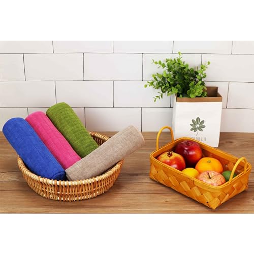 gryeer 8er-Set Microfaser Geschirrtücher, weiche, super saugfähige und fussel freie Küchentücher, 45 x 65 cm (Palast Blau)