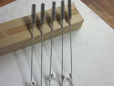 ~ 24~16" L STEEL WIRE ROUND TUBE CLEANING BRUSHES 3/4" BRUSH 4 BOTTLE GUN PIPE