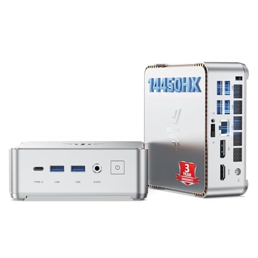 KAMRUI Hyper H2 Mini PC, Intel Core 14450HX Mini Computers (10C/16T, 4.8GHz), 32GB RAM 1TB PCle4.0 SSD Micro Desktop PC, Triple 4K Display, USB Type-C, WiFi6, BT5.2, Business Office Home