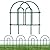 AMAGABELI GARDEN & HOME Decorative Garden Fence Border 35panels 18inch x 50ft Animal Barrier Fence Border Black Thicken Metal Wire Fencing Rustproof Landscape Patio Flower Bed Edge Section