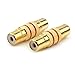 NANYI RCA Female to RCA Female Interconnect Coupler Adapter, with Gold Plated Housing for Mixer Amplifiers Cable link-2pack