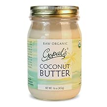 Gopals Raw Organic Coconut Butter from 100% Organic and Non-GMO Coconuts, USDA Certified Gopals Coconut Butter 16 oz 453g